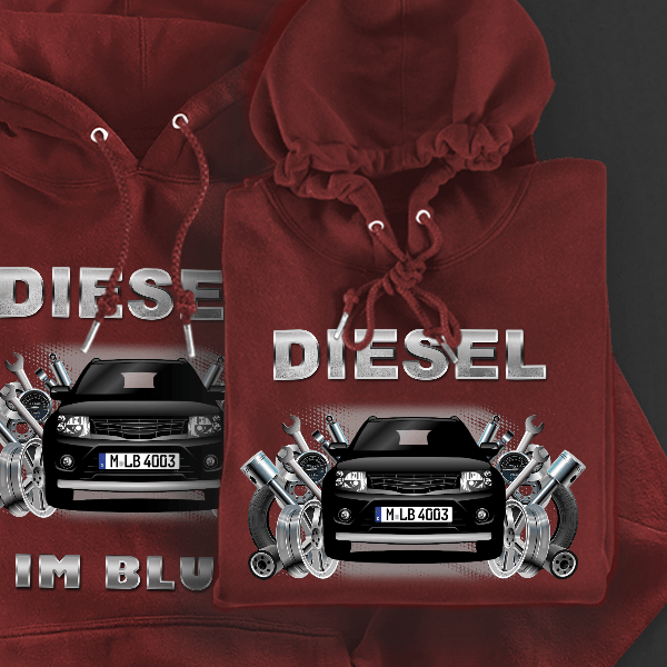 Grand Vitara Hoodie für Damen u. Herren personalisiert mit deinem Auto u. Kennzeichen!