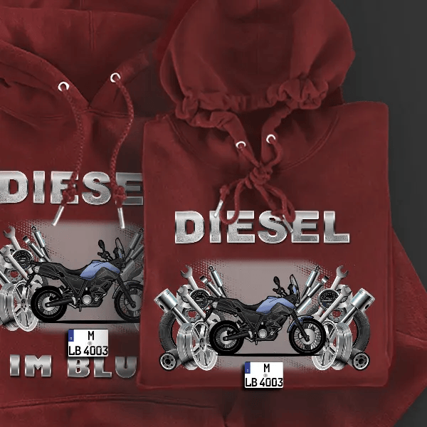 XT660Z Hoodie für Damen u. Herren personalisiert mit deinem Motorrad u. Kennzeichen!