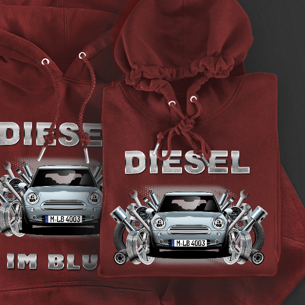 Cooper S Hoodie für Damen u. Herren personalisiert mit deinem Auto u. Kennzeichen!