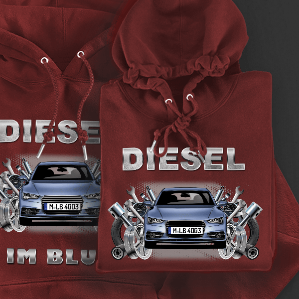 A7 Liftback Hoodie für Damen u. Herren personalisiert mit deinem Auto u. Kennzeichen!