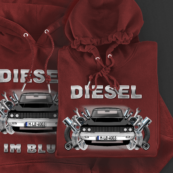 Galaxie Hoodie für Damen u. Herren personalisiert mit deinem Auto u. Kennzeichen!