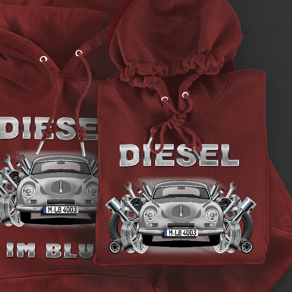 356 Coupe Hoodie für Damen u. Herren personalisiert mit deinem Auto u. Kennzeichen!