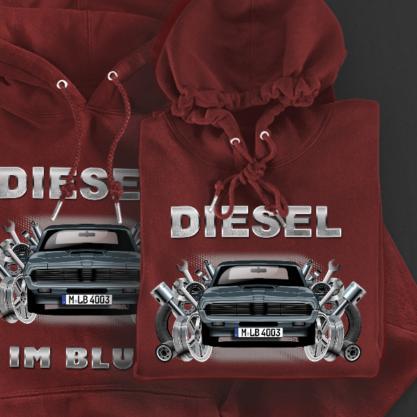 Cougar Hoodie für Damen u. Herren personalisiert mit deinem Auto u. Kennzeichen!