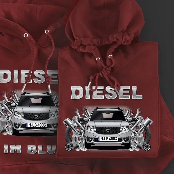 Logan MCV Kombi Hoodie für Damen u. Herren personalisiert mit deinem Auto u. Kennzeichen!