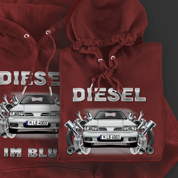 Primera Hoodie für Damen u. Herren personalisiert mit deinem Auto u. Kennzeichen!