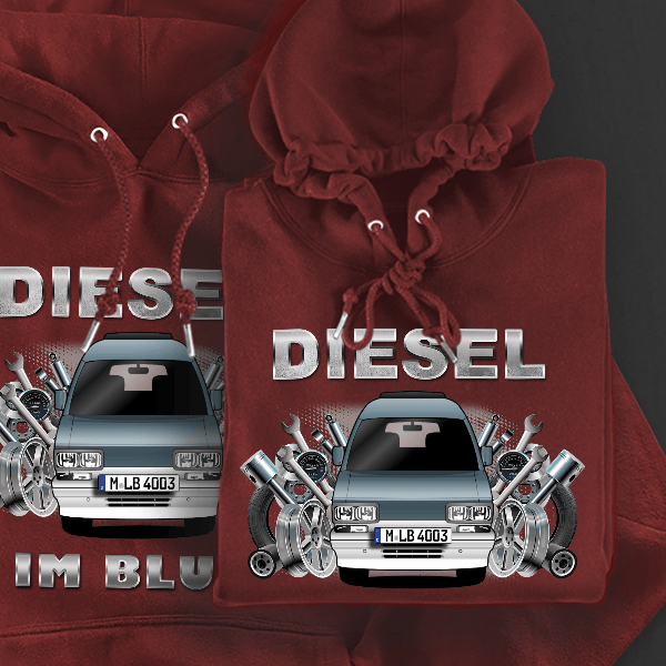 Libero E10 Hoodie für Damen u. Herren personalisiert mit deinem Auto u. Kennzeichen!