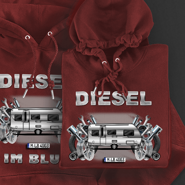 460 Hoodie für Damen u. Herren personalisiert mit deinem Campinganhänger u. Kennzeichen!
