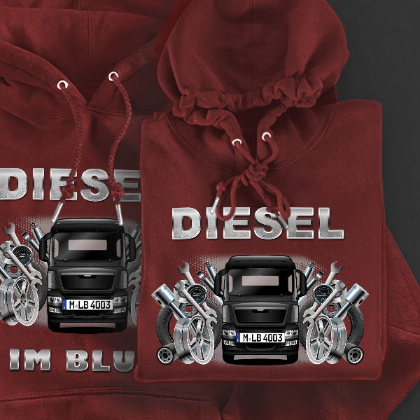 TGS 26.400 Hoodie für Damen u. Herren personalisiert mit deinem LKW u. Kennzeichen!