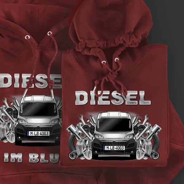 V 599 Hoodie für Damen u. Herren personalisiert mit deinem Wohnwagen u. Kennzeichen!