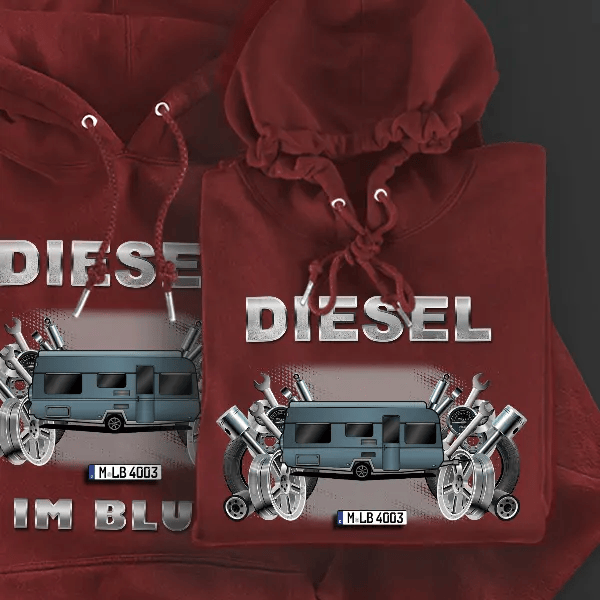 510 TF Hoodie für Damen u. Herren personalisiert mit deinem Campinganhänger u. Kennzeichen!