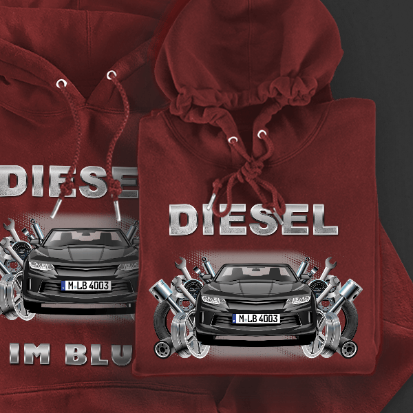 Camaro Cabriolet Hoodie für Damen u. Herren personalisiert mit deinem Auto u. Kennzeichen!