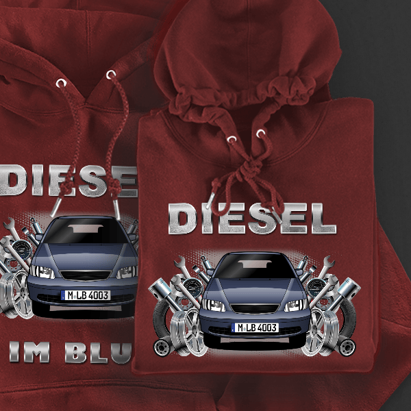 Shuttle Hoodie für Damen u. Herren personalisiert mit deinem Auto u. Kennzeichen!