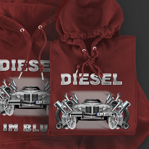 Grand Prix Coupe Hoodie für Damen u. Herren personalisiert mit deinem Auto u. Kennzeichen!