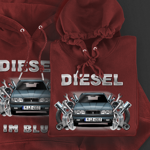 800er-Reihe Coupe Hoodie für Damen u. Herren personalisiert mit deinem Auto u. Kennzeichen!