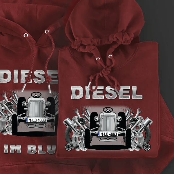 2000 Hoodie für Damen u. Herren personalisiert mit deinem tractor u. Kennzeichen!