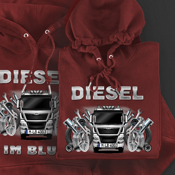 TGX 26.480 Hoodie für Damen u. Herren personalisiert mit deinem LKW u. Kennzeichen!