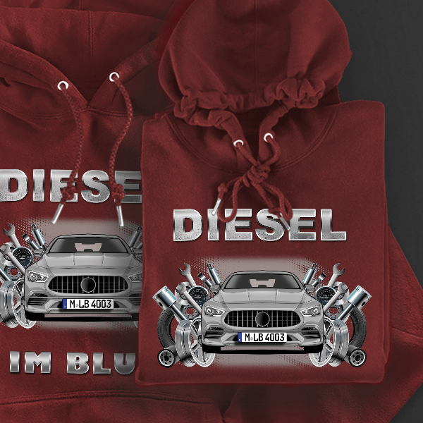 AMG GT 53 Hoodie für Damen u. Herren personalisiert mit deinem Auto u. Kennzeichen!