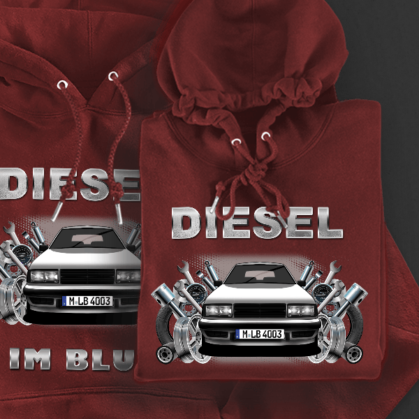 Lebaron Coupe Hoodie für Damen u. Herren personalisiert mit deinem Auto u. Kennzeichen!