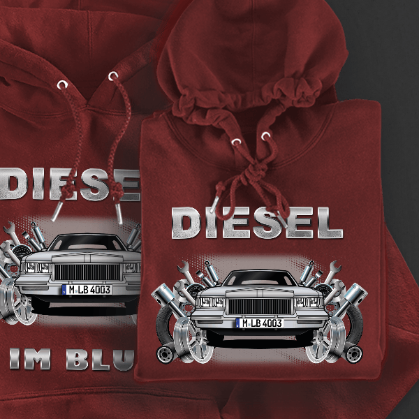 Deville Hoodie für Damen u. Herren personalisiert mit deinem Auto u. Kennzeichen!