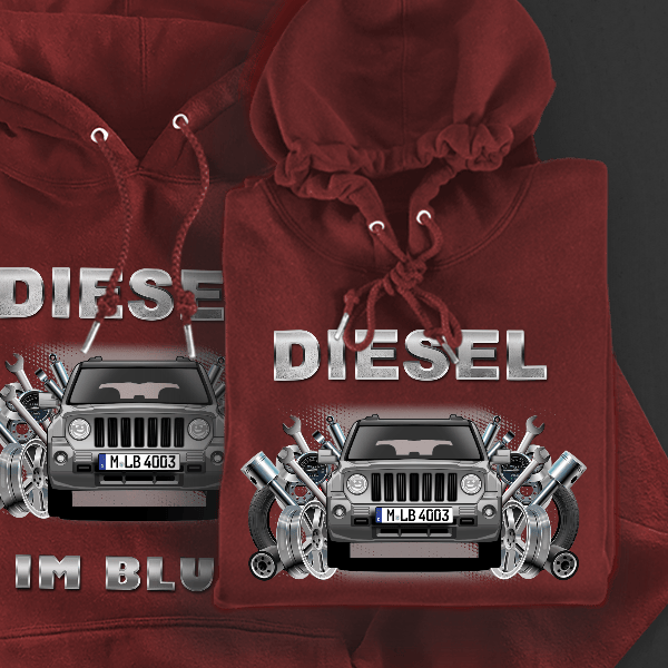 Patriot Hoodie für Damen u. Herren personalisiert mit deinem Auto u. Kennzeichen!