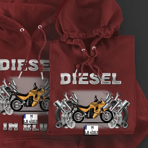 Transalp XL600V PD06 Hoodie für Damen u. Herren personalisiert mit deinem Motorrad u. Kennzeichen!