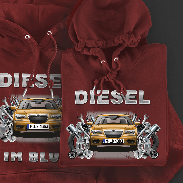 Thema Hoodie für Damen u. Herren personalisiert mit deinem Auto u. Kennzeichen!