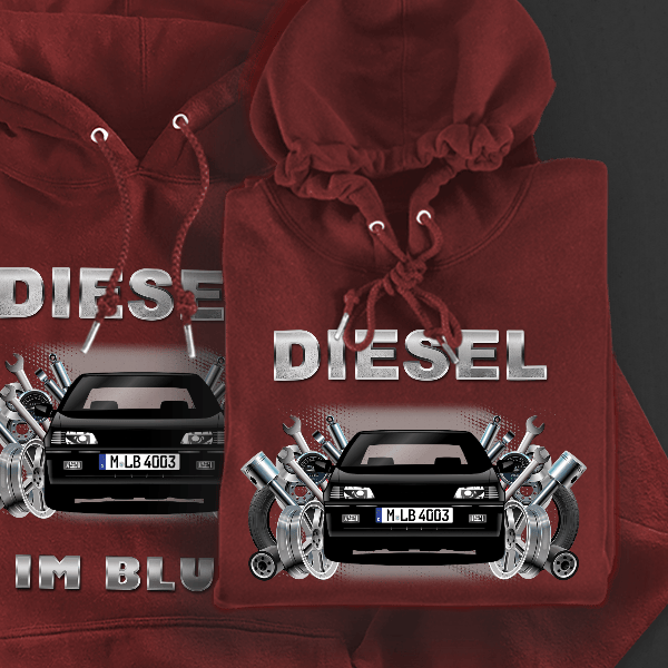 405 Hoodie für Damen u. Herren personalisiert mit deinem Auto u. Kennzeichen!