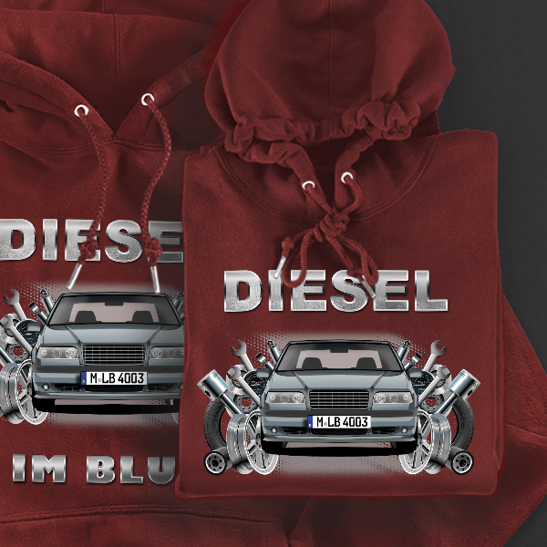 850 Limousine Hoodie für Damen u. Herren personalisiert mit deinem Auto u. Kennzeichen!