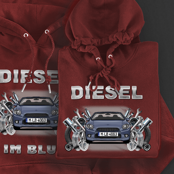 Eclipse Hoodie für Damen u. Herren personalisiert mit deinem Auto u. Kennzeichen!