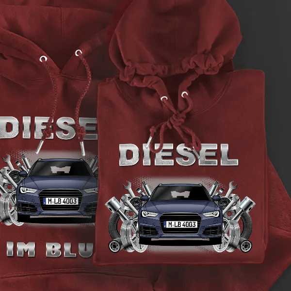A4 Avant Sport Quattro S-Line Hoodie für Damen u. Herren personalisiert mit deinem Auto u. Kennzeichen!