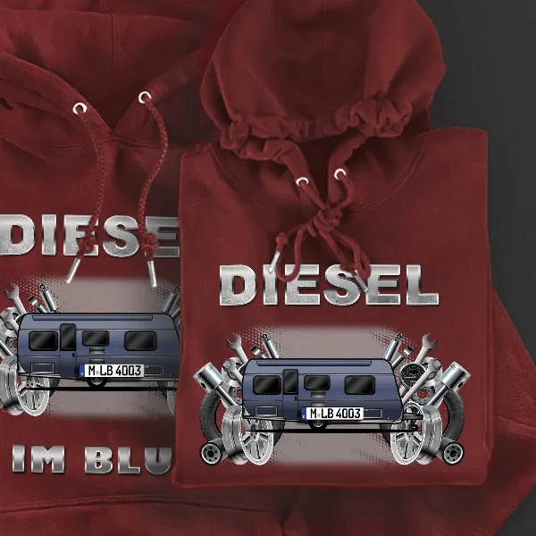 495 Hoodie für Damen u. Herren personalisiert mit deinem Wohnwagen u. Kennzeichen!
