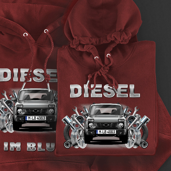 Ceed Caravan Hoodie für Damen u. Herren personalisiert mit deinem Auto u. Kennzeichen!