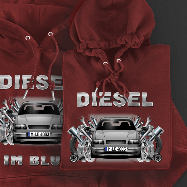 Senator Limousine Hoodie für Damen u. Herren personalisiert mit deinem Auto u. Kennzeichen!