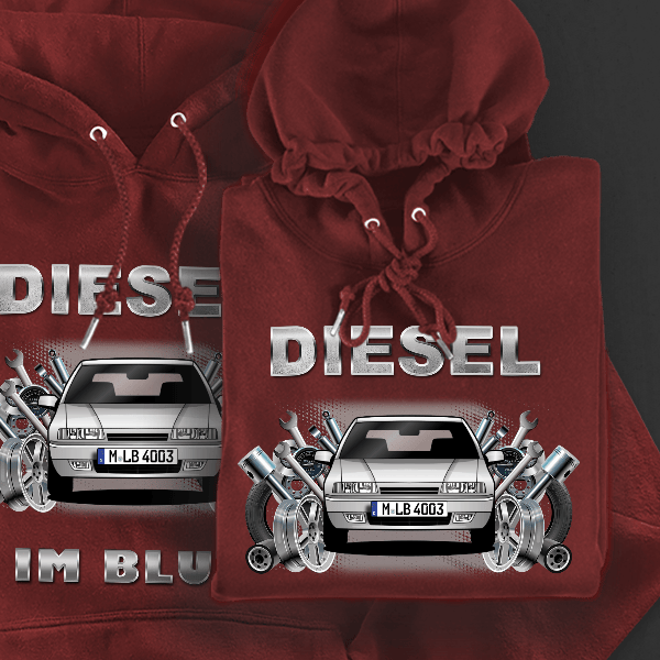 Xantia Limousine Hoodie für Damen u. Herren personalisiert mit deinem Auto u. Kennzeichen!
