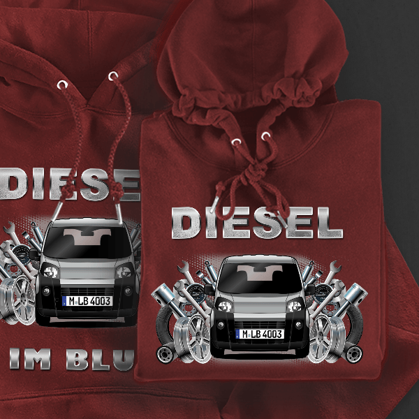 Nemo Hoodie für Damen u. Herren personalisiert mit deinem Auto u. Kennzeichen!
