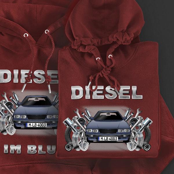 222 Hoodie für Damen u. Herren personalisiert mit deinem Auto u. Kennzeichen!