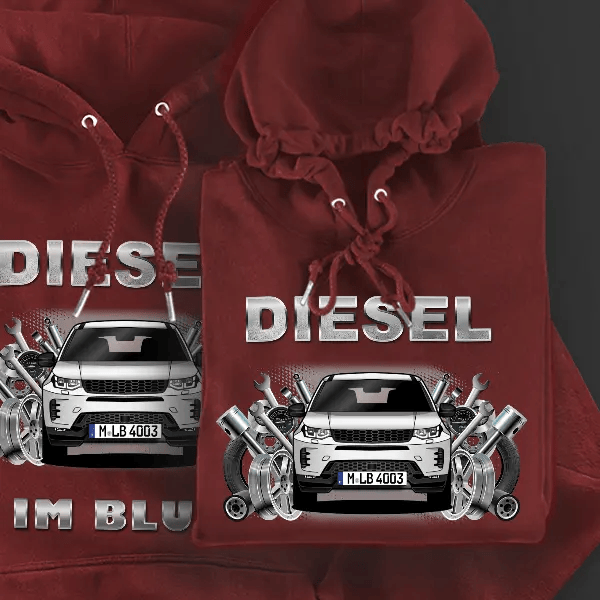 Discovery Sport Hoodie für Damen u. Herren personalisiert mit deinem Auto u. Kennzeichen!