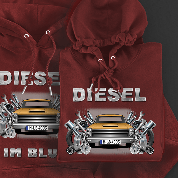 Fairlane (2-Türer) Hoodie für Damen u. Herren personalisiert mit deinem Auto u. Kennzeichen!