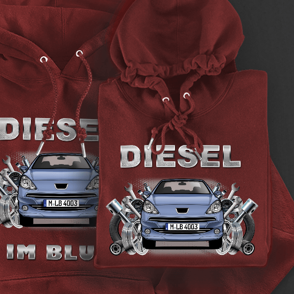 1007 Hoodie für Damen u. Herren personalisiert mit deinem Auto u. Kennzeichen!