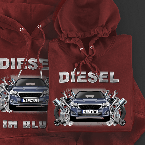 DS4 Hoodie für Damen u. Herren personalisiert mit deinem Auto u. Kennzeichen!