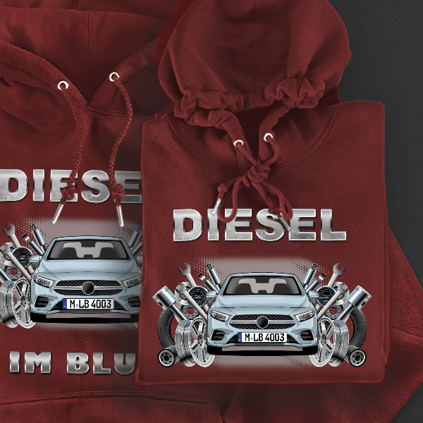 A-Klasse 35 Hoodie für Damen u. Herren personalisiert mit deinem Auto u. Kennzeichen!