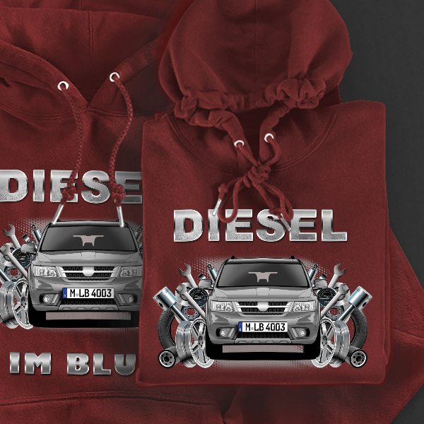 Freemont Hoodie für Damen u. Herren personalisiert mit deinem Auto u. Kennzeichen!