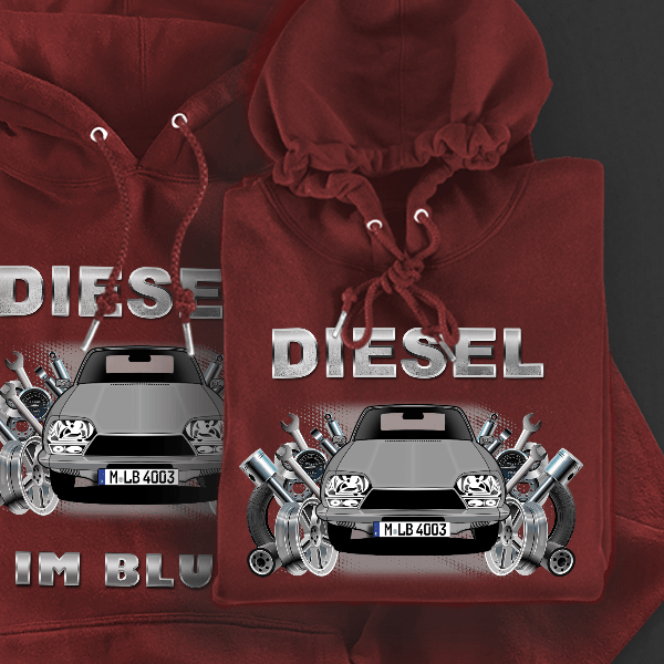 GSA (5-Türer) Hoodie für Damen u. Herren personalisiert mit deinem Auto u. Kennzeichen!