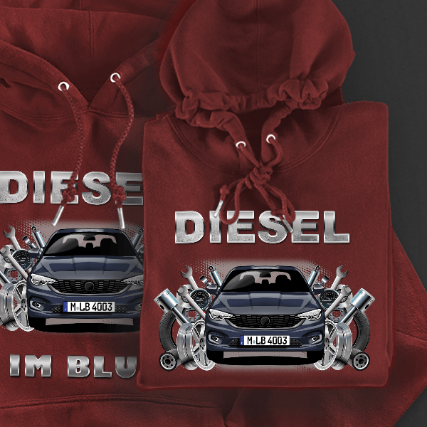 Tipo Limousine Hoodie für Damen u. Herren personalisiert mit deinem Auto u. Kennzeichen!