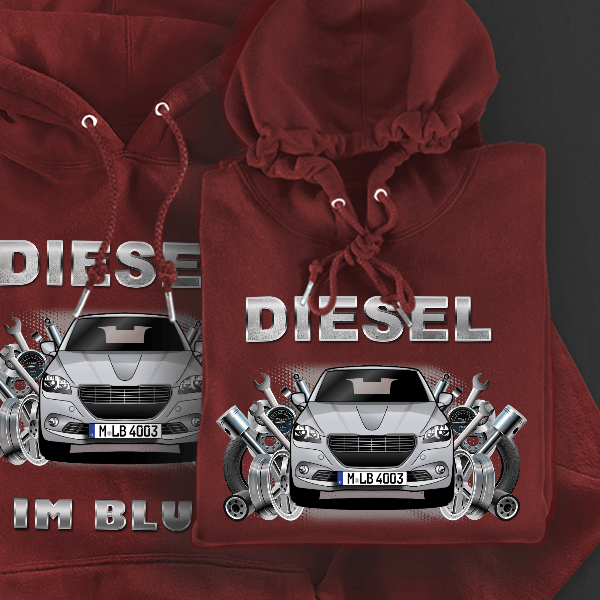 301 Hoodie für Damen u. Herren personalisiert mit deinem Auto u. Kennzeichen!