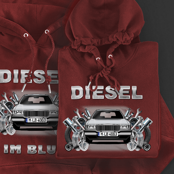 Park Avenue Hoodie für Damen u. Herren personalisiert mit deinem Auto u. Kennzeichen!