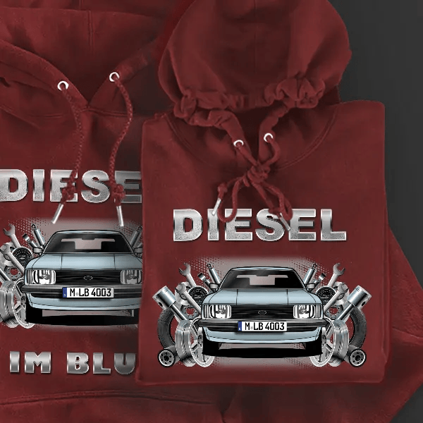 Taunus Hoodie für Damen u. Herren personalisiert mit deinem Auto u. Kennzeichen!