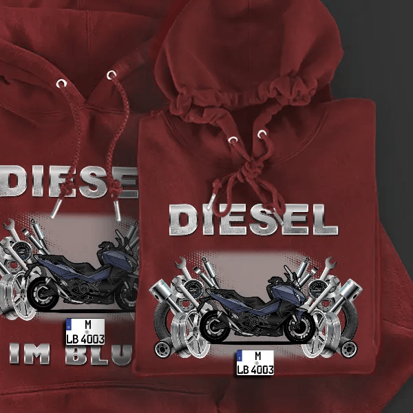 Forza 750 Hoodie für Damen u. Herren personalisiert mit deinem Motorrad u. Kennzeichen!