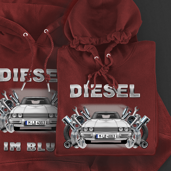 Capri Hoodie für Damen u. Herren personalisiert mit deinem Auto u. Kennzeichen!