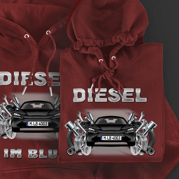 720S Hoodie für Damen u. Herren personalisiert mit deinem Auto u. Kennzeichen!